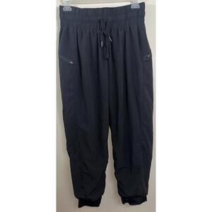 CALI Sport Womens Black Size Large Stretch Lined Jogger Pants Zip Pockets